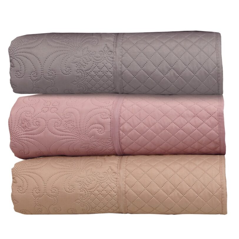 Σετ Κουβερτώριο Ημίδιπλο 160x240 Olivia Blush Pink - Image 3