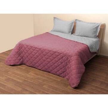 Κουβερτώριο Δίχρωμο Μονό 160x240 Microfiber Φούξια/Γκρι