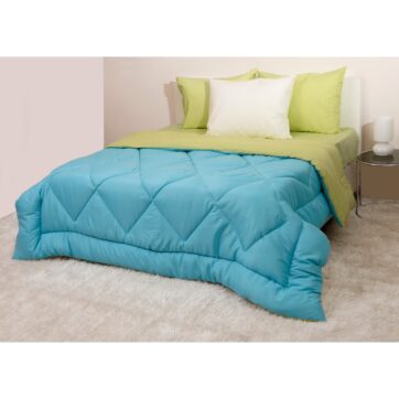 Πάπλωμα Δίχρωμο Μονό 160x240 Microfiber Τουρκουάζ/Πράσινο