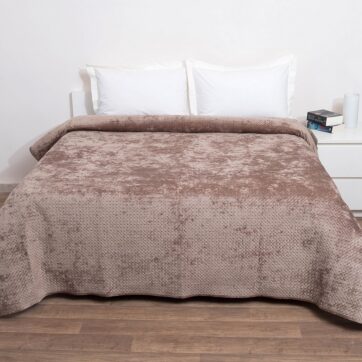 Κουβερτώριο Velvet Υπέρδιπλο 220x240 Verona Beige