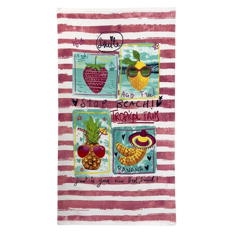 Πετσέτα θαλάσσης 75Χ150 design Tropical Fruits - Image 2