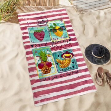 Πετσέτα θαλάσσης 75Χ150 design Tropical Fruits