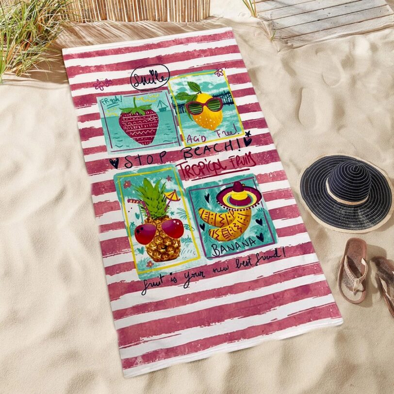 Πετσέτα θαλάσσης 75Χ150 design Tropical Fruits