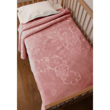 Υπνόσακος 80x110 Βελουτέ Bear 2 Blush Pink