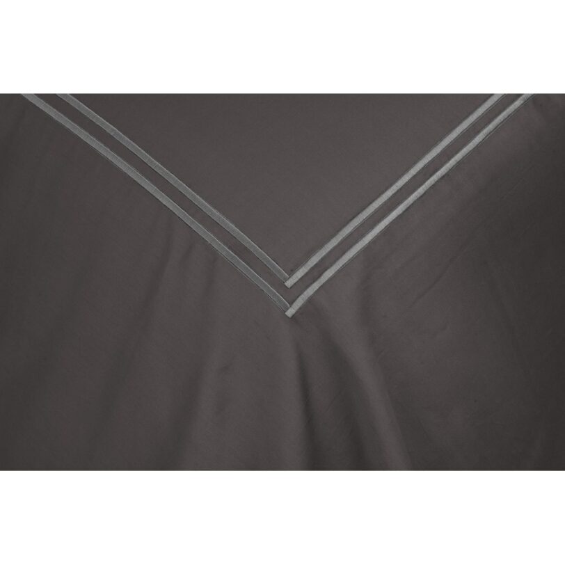Σετ Σεντόνια King Size 270x270 Satin Embroidered Classico 4-Anthracite - Image 2