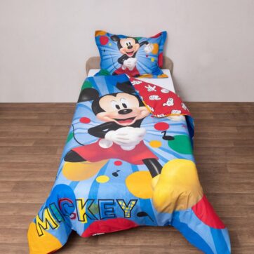 Σετ Παπλωματοθήκη 2 Όψεων Μονή 160x200 Mickey 51
