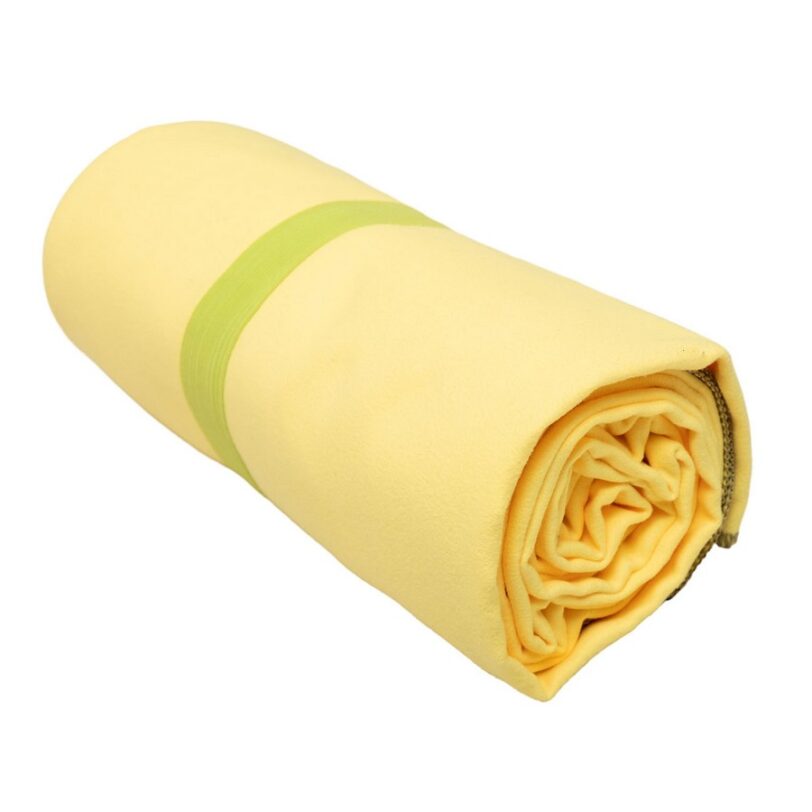 Πετσέτα Microfiber Μονόχρωμη 90x160 Κίτρινο - Image 2