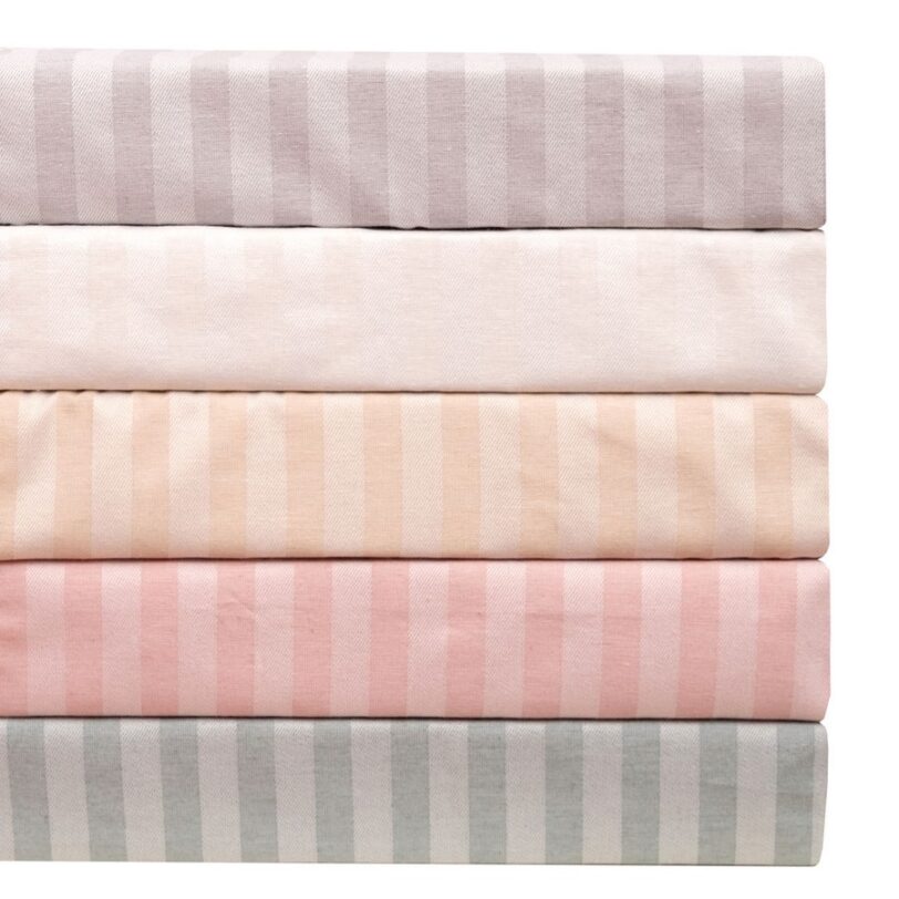Σετ Σεντόνια Μονά 165x270 Polycotton Σατέν ριγέ 850 Ροζ - Image 3