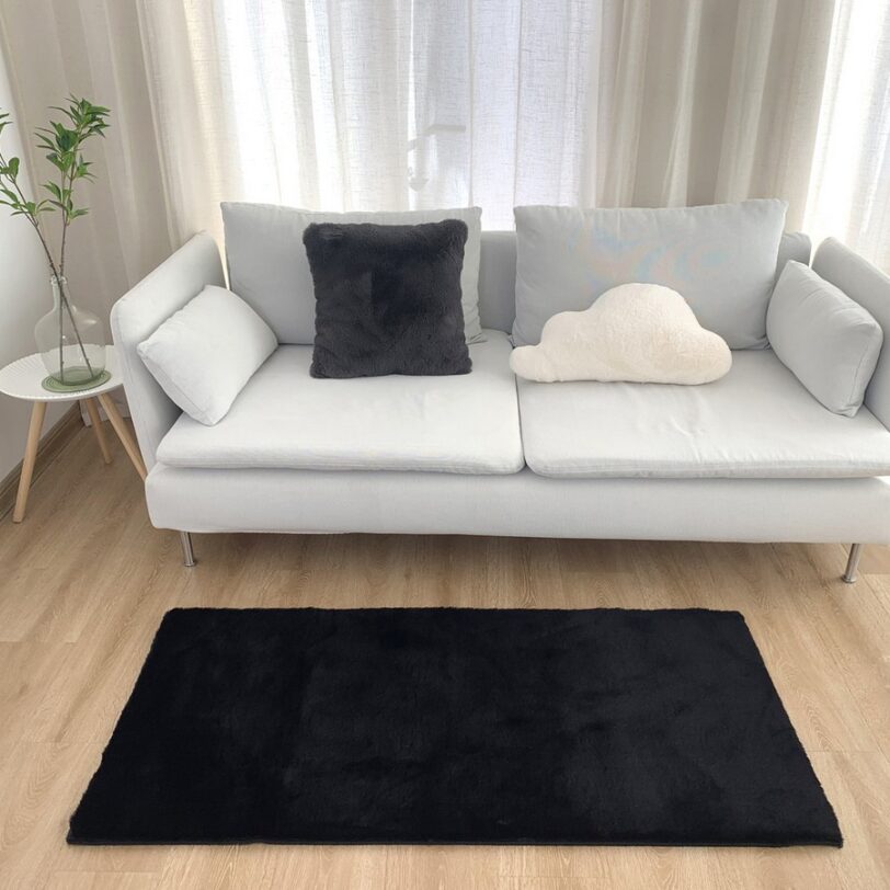 Χαλί 67x140 Γουνάκι Felicity Black