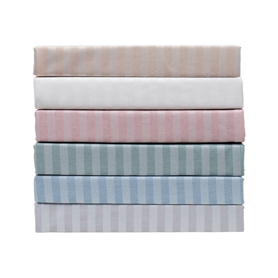 Ζεύγος Μαξιλαροθήκες 50x70 Polycotton Σατέν ριγέ 850 Μπλε - Image 2