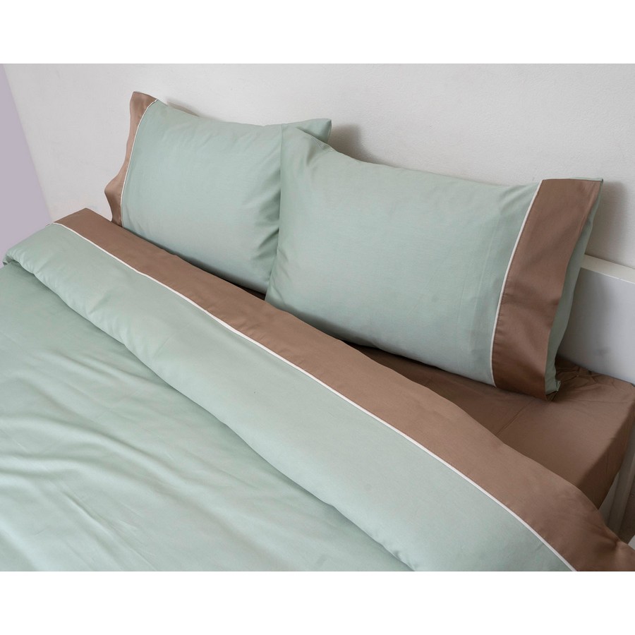 Σετ Κουβερτώριο Υπέρδιπλο 220x240 Grand 1 Green-Mocca