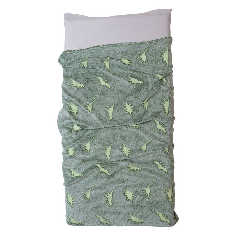 Κουβέρτα Φωσφοριζέ Flannel Fleece Μονή 150x200 Δεινόσαυρος